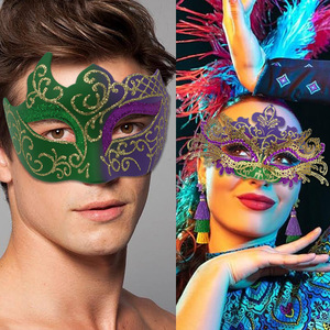 Mardi Gras Glitter Lentejuelas Bordado Mascarada Mascarilla Año Nuevo <span class=keywords><strong>Carnaval</strong></span> y Día <span class=keywords><strong>de</strong></span> San Patricio Accesorios <span class=keywords><strong>de</strong></span> fiesta - Product Image 3