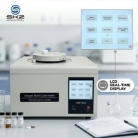 SKZ1064 20MPa Alat Analisis Bahan Bakar Bom Oksigen Baja Tahan Karat Tertutup Rapat dengan Layar LCD, Penggunaan Ganda untuk Padatan dan Cairan, Penganalisis Nilai Kalori Batubara