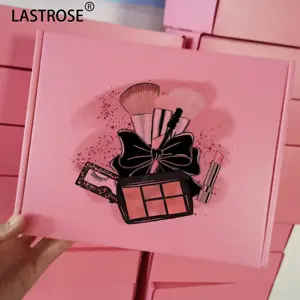 pink mailing boxes For beauty products shipping boxes print logo