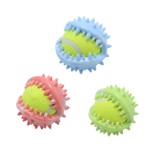 Famipet Fabricant En Gros Durable 2-en-1 Tpr <span class=keywords><strong>Pac</strong></span>-<span class=keywords><strong>man</strong></span> Conception Indestructable Chien <span class=keywords><strong>Jouet</strong></span> Pet <span class=keywords><strong>Jouet</strong></span> À Mâcher avec Balle De Tennis - Product Image 4