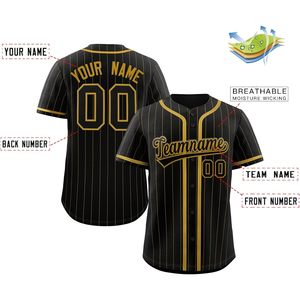 Camiseta de béisbol personalizada con rayas, unisex, para adultos, que absorbe la humedad, con nombre y número del equipo, ropa deportiva - Product Image 2