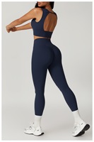 Dames sport yoga activewear set zachte ademende tanktop compressie leggings hoge kwaliteit gym fitness outfit
