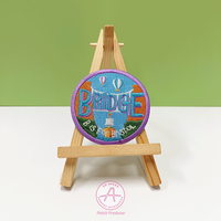 Aosheng-Écussons de broderie à paillettes rondes personnalisées: vêtements à repasser et à coudre pour décoration de chapeau Écusson de personnalisation personnalisé