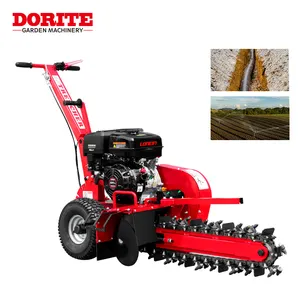 China Factory 15HP Gasoline Trencher Machine Hot Selling Original Design Chain System Trencher