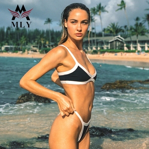 Alta Qualidade Design Personalizado Plus Size 2-Piece Maiô Seamless Triângulo Bra Swimwear com Curto - Product Image 4