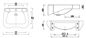 ADA Kursi Roda Dapat Diakses Wastafel Kamar Kecil Umum Wastafel Stainless Steel Wastafel Toilet Tangan - Product Image 5