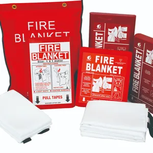 Silicon Coated Fire Blanket Silicone Coated Cloth Fireproof Fiberglass Fabric Emergency Fire Blanket