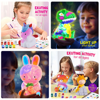 Kit de bricolage en gros pour lampe de nuit en silicone en forme de lune à peindre soi-même, jouet artistique à colorier pour enfants, OEM&ODM