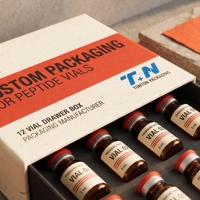 Boîte rigide rouge personnalisée pour éponge de peptides avec impression offset