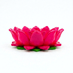 Vase de table en céramique brillante en forme de lotus, design zen asiatique, récipient décoratif pour centre de table de mariage ou événement à domicile - Product Image 1