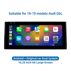 Écran tactile LCD 10,25 pouces, autoradio Android double système, Audi Q5L 2018-2019, CarPlay sans fil, Android Auto, USB, Wi-Fi intégré - Product Image 1
