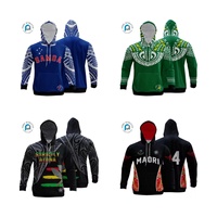 Sweat-shirts à capuche personnalisés avec logo polynésien SAMOA AU Aborigène Rugby pour hommes, sweat-shirts et pulls en polyester, pulls de sport surdimensionnés