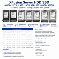 Disque dur SSD XFusion pour serveur, 600 Go, 1,2 To, 1,8 To, 2,4 To, 4 To, 8 To, 480 Go, 960 Go, 10 To, 14 To, SAS SATA, stockage d'entreprise pour serveurs en rack