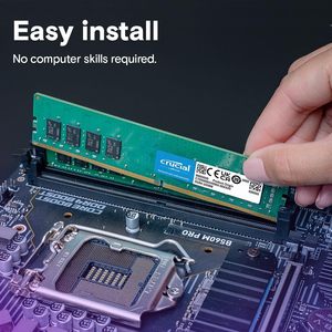 <span class=keywords><strong>Crucial</strong></span> 8 Go <span class=keywords><strong>DDR4</strong></span> 3200 MHz (PC4-25600) CL22 UDIMM pour ordinateur de bureau 288 broches, compatible avec les fréquences 2933/2666 MHz, Intel AMD CT16G4DFRA32A en stock - Product Image 5