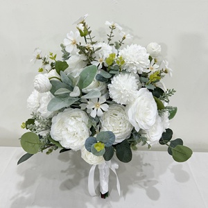 GNW, impresionantes ramos de novia artificiales personalizados, flores atadas a mano, mezcla de realismo con durabilidad, sin marchitamiento decorativo - Product Image 2