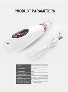 6 In 1 dispositivo di rimozione dei punti neri elettrico detergente per pori aspirapolvere aspirazione dell'acne strumento ricaricabile per la pulizia profonda del viso con 6 ventose - Product Image 5
