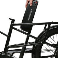 Bicicleta Eléctrica de Carga TXED Multifuncional con Doble Batería, Motor de 500W, Freno de Disco Mecánico, para Negocios, Entregas y Uso Familiar