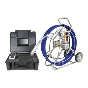 Cámara domo de alcantarillado de 50mm 360 con cable máximo de 120m empujable 2 ruedas gran angular CMOS Sensor DVR y opciones de almacenamiento de tarjeta SD - Product Image 1