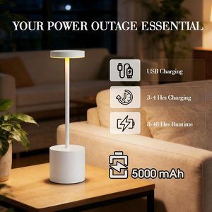 Wholesale Cordless Led Desk Lamps Wireless Rechargeable <b>Touch</b> Dimming Portable Bar Restaurant <b>Lights</b> Modern Table Lamp - Product Image 4