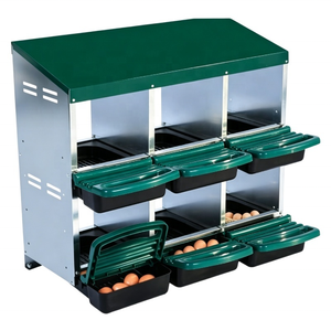 Pondoir efficace à 6 compartiments pour poulailler, ferme, avec perchoir amovible, fonction de fixation plate ou murale - Product Image 2