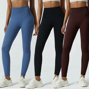 Leggings da donna leggings attillati in pelle invernale con maglia lucida a compressione per ragazze in tessuto giovane con punta di cammello posteriore in Nylon termo Leggings