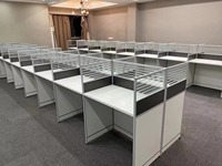 Nouveau design Moderne modulaire 2 places 4 places extensible cadre en aluminium poste de travail bureau Centre d'appels bureau et chaise mobilier
