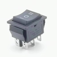 Interrupteur à bascule métallique étanche IP15 250V, momentané, 12V ON-OFF 20A 6P/4P, 50000 cycles, PA66/PC, à souder