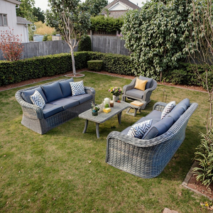 Mây vườn sofa đồ nội thất ngoài trời <span class=keywords><strong>wicker</strong></span> vườn bàn ăn độc quyền chất lượng mây đồ nội thất sofa <span class=keywords><strong>Set</strong></span> - Product Image 3