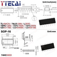 10 PCS TL072 CD4017 LM386 TL494 LM393 NE5532 LM358 74HC595 NE555 L293D Circuito Integrado IC Chip Temporizador Controlador de Motor DIP