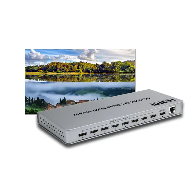 HDMI 8X1 Quad/Delapan Multi-Viewer Splitter Mulus Switcher 1080P Switch Box untuk HDTV