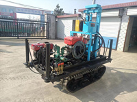Petit moteur diesel portable 80m 100m 130m de profondeur mini machine de forage de puits d'eau de forage rotatif manuel