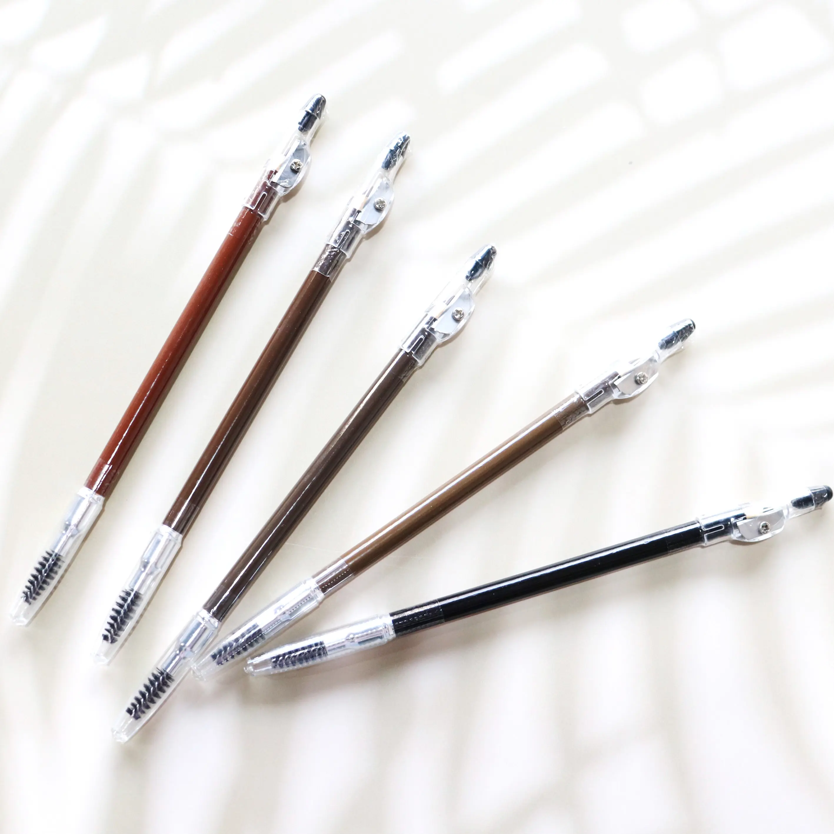 New Product Double Head Automatic Powder Waterproof Custom Logo Private Label Eye Brow Eyebrow Pencil With Brush
