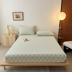 Chất lượng cao hình học in 100% bông tấm Ga Trải Giường hiện đại đơn giản imprinting bedsheet trang bị tấm cho giường - Product Image 1