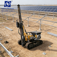 Foreuse solaire TEZHONG TZ535 92KW pour pieux de fondation |   Machine hydraulique à chenilles de 4 m de profondeur et 400 mm de diamètre pour les installations photovoltaïques