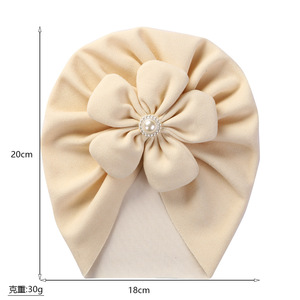 Diadema de Pelo Tipo Lana para Bebés Recién Nacidos, Diadema con Flores de Perlas para Bebés, Cálida para Otoño e Invierno - Product Image 6