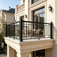 Rampe d'escalier moderne et simple en fer forgé, garde-corps de balcon, main courante pour restaurant et villa, garde-corps de fenêtre en baie, garde-corps de grenier, clôture de séparation