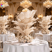 LEDA Meilleures ventes Centre de table géant en organza fait main avec fleurs artificielles pour mariages et événements