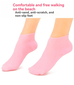 Chaussettes en gel hydratant en silicone pour pédicure, spa, massage des pieds, soin des pieds secs et gercés, chaussettes pour filles - Product Image 4
