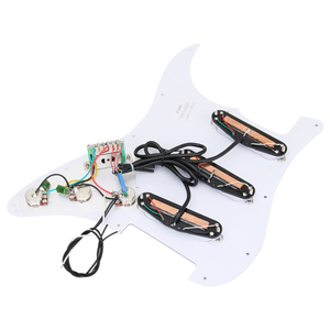 Pickguard precableado de alta calidad para guitarra eléctrica ST SSS, panel metálico gris con ensamblaje de pastillas cubiertas - Product Image 5