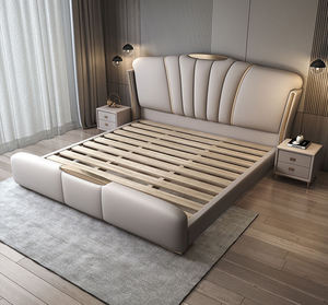 Juego de Cama King Moderno Baoto, Estructura de Madera de Pino Sólido, Tapicería de Cuero, Cabecera Alta, Otomana Giratoria con Elevación, Muebles Duraderos para Dormitorio - Product Image 6