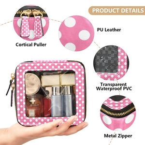 <b>Clear</b> Makeup <b>Bag</b> Large Cosmetic <b>Bag</b> PU Leather Cosmetic Organizer <b>Travel</b> Toiletry Pouch Water-resistant Toiletry <b>Bags</b> - Product Image 5