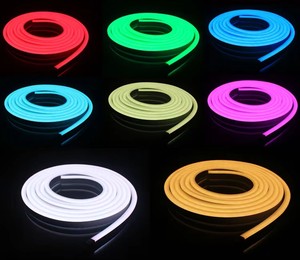 ไฟนีออนเฟล็กซ์ LED แบบยืดหยุ่น PVC สีขาวอบอุ่น DC24V กันน้ำ IP68 สำหรับตกแต่งภูมิทัศน์อาคาร - Product Image 1