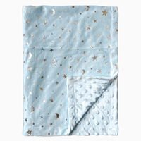 Manta para Bebé con Estampado de Arcoíris, Neutral, de Minky con Puntos, Tejida, Suave, Sensorial, Relajante, para Envolver al Bebé, 100% Poliéster