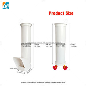 YYB Sin cubierta <span class=keywords><strong>de</strong></span> lluvia residual Tubo <span class=keywords><strong>casero</strong></span> Aves <span class=keywords><strong>de</strong></span> Corral Gravity Waterer and Feeder - Product Image 2