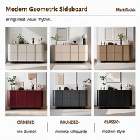 Meuble TV moderne avec portes à panneaux grillagés, base encastrée, personnalisable, style minimaliste, pour salon