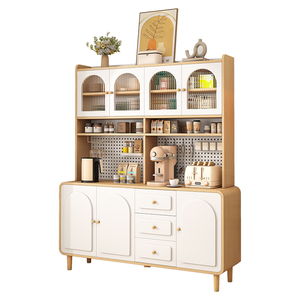 Wood Cream Style <b>Sideboard</b> Storage Cabinet Multifunctional <b>For</b> <b>Kitchen</b> Living Room And Dining Room - Product Image 5