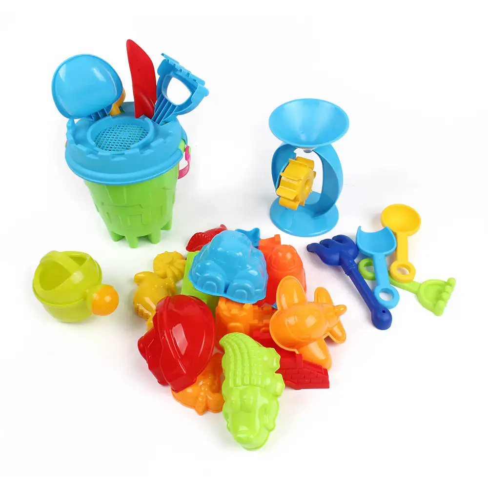 Ensemble de jouets de plage Jeu en plein air Outils de sable portables pour enfants Jouets de plage Ensemble de seaux en plastique