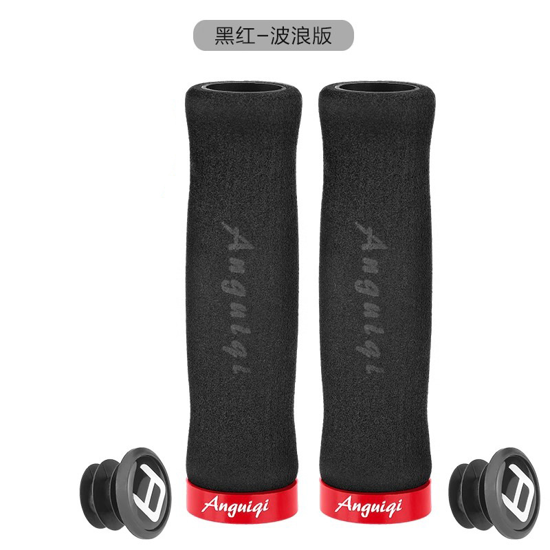Wavy PVC grip sleeve, black and red