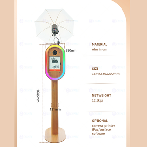 देश शैली के फोटो बूथ धातु खोल लकड़ी रंग आईपैड फोटोबूथ डस्लर कैमरा फोटो बूथ - Product Image 4