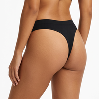 Culotte string côtelée sans couture pour femme, taille basse, ajustée, douce, respirante, confort quotidien